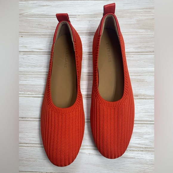 Everlane The Day Glove Flat Bright Red Knit Size 9 | Minimalist Flat - Picture 3 of 8